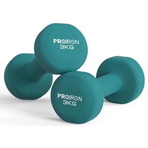 CHROMED DUMBELL 6 KG 10510 COLOUR TUFTED HANDLE