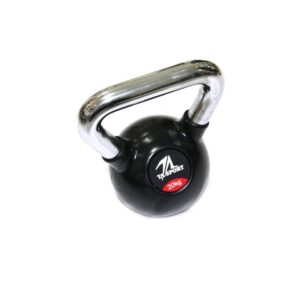 BLACK RUBBER KETTLEBELL 20KG CHROME HAND GL1207ATA