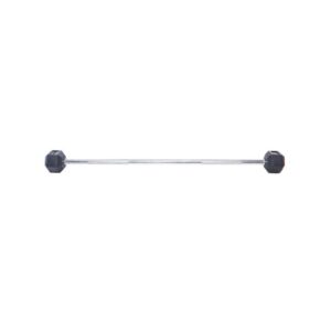 RUBBER HEX BARBELL DB401 W/STRAIGHT BAR 30 KG