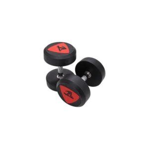 DELUXE RUBBER DUMBBELL-10.0KG LS2023 BLACK