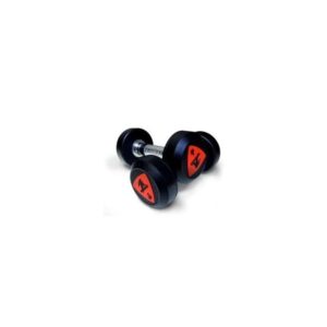 DELUXE RUBBER DUMBBELL-35.0KG LS2023 BLACK