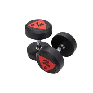 DELUXE RUBBER DUMBBELL-40.0KG LS2023 BLACK