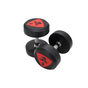 DELUXE RUBBER DUMBBELL-50.0KG LS2023 BLACK