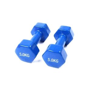 VINYL DUMBBELL CLASSICAL HEAD 5KG*2 BLUE LS2001