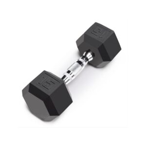 Ta Sport Db6101 Rubber Hex Dumbell 15Lbs Black
