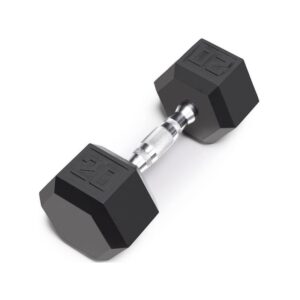 Ta Sport Db6101 Rubber Hex Dumbell 25Lbs Black