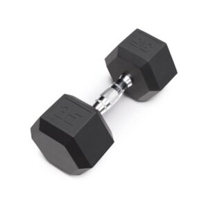 RUBBER HEX DUMBBELL DB6101 35LB W/LOGO