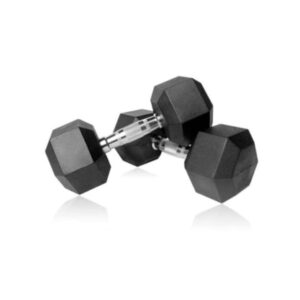 RUBBER HEX DUMBBELL DB6101 55LB W/LOGO