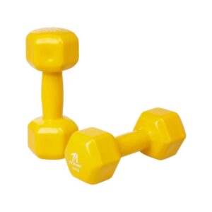 HEX VINYL DIPPING DUMBBELL DB2121 YELLOW 6KG*2