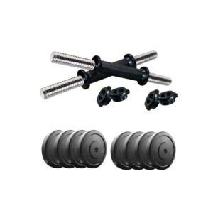 Ta Sports Dumbbell 18Kg Set Painting Plate Sy18 2.7Kgx4Pcs 1.1Kgx4Pcs Bar X2Pcs Black