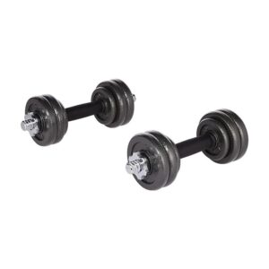 YORK DARK GREY PAINTED DUMBELL SET 15KG YKPD15