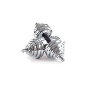 YORK DARK GREY PAINTED CHROME DUMBELL SET 30KG YKPD30