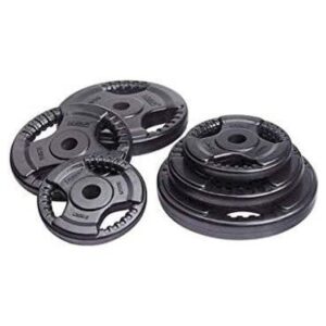 RUBBER PLATE 12.5KG 30MM LS2122 W/HANDLE CUT HOL