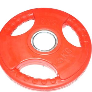 RUBBER COATED OLYMPIC PLATE 5KG IR91036 RED