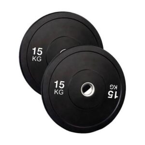 BLACK RUBBER PLATE 15KG WITH SS FLANGE