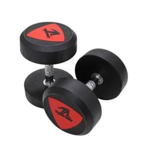 DELUXE RUBBER DUMBBELL-55.0KG LS2023 BLACK