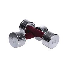 CHROMED DUMBELL 10 KG 10510 COLOUR TUFTED HANDLE