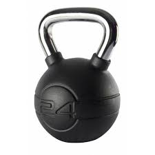 KETTLEBELLS RUBBER IR92007-J 24KG BLK CHROMED HAN