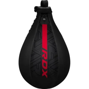 SPEED BALL WITH ROPE SR601 LEATHER RED&BLACK