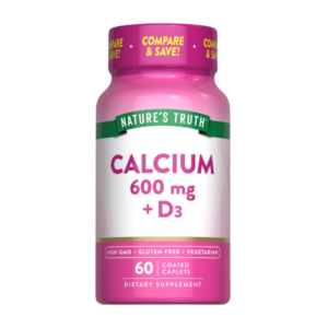 NATURES TRUTH CALCIUM 600MG + D3 60COATED CAPLETS