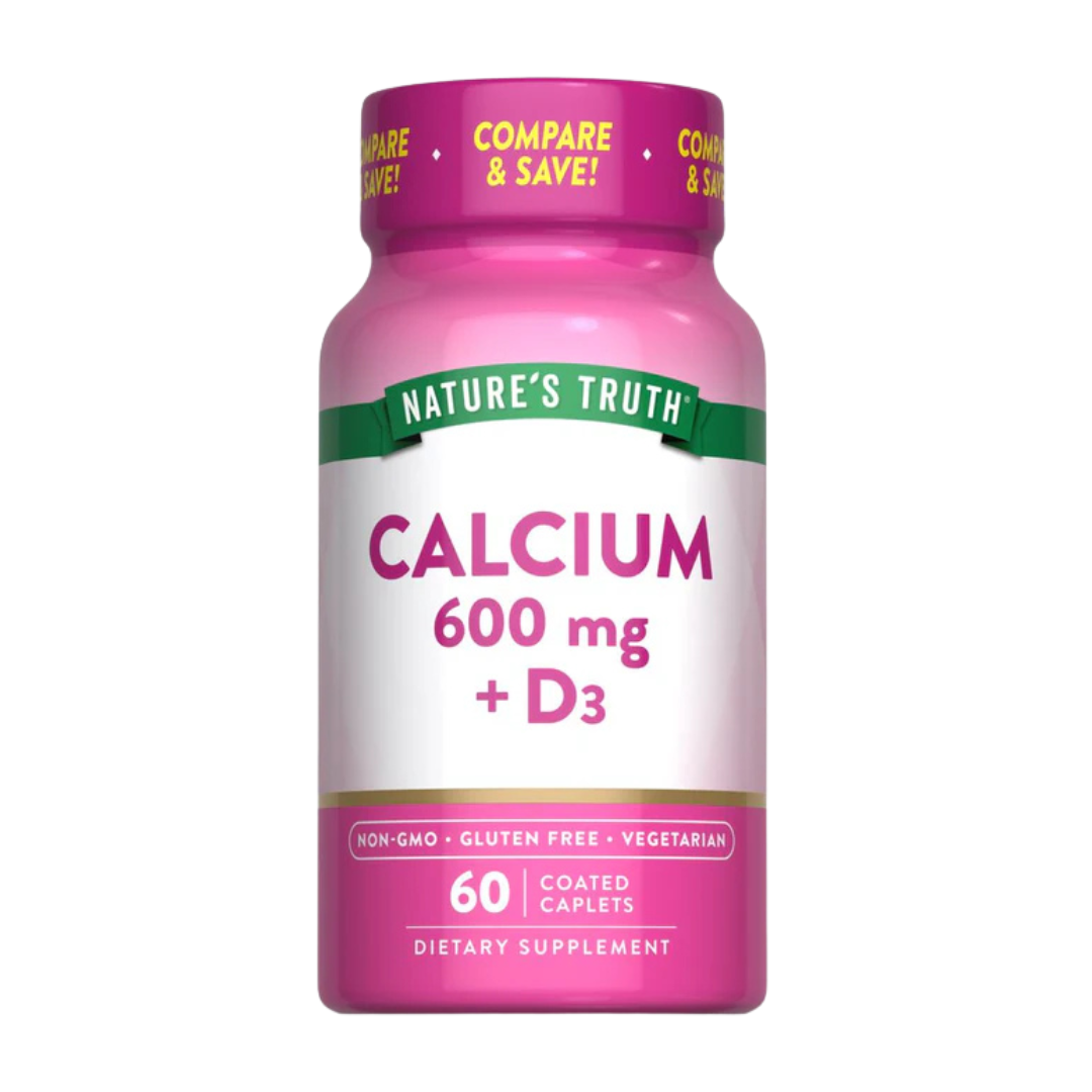 NATURES TRUTH CALCIUM 600MG + D3 60COATED CAPLETS