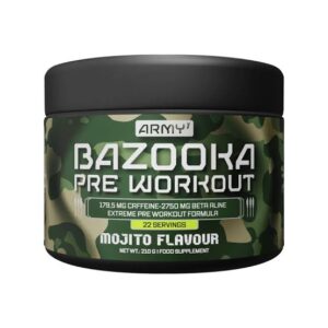 ARMY1 BAZOOKA PRE WORKOUT 380G ASSORTED FLAVOUR SERV 40