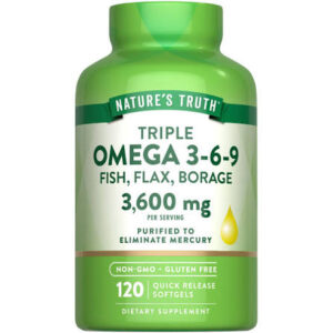 NATURES TRUTH TRIPLE OMEGA 3-6-9 3600MG SOFTGEL 120s